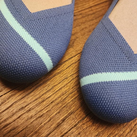 Rothy's Blue Neon Striped Flat - Picture 2 of 7